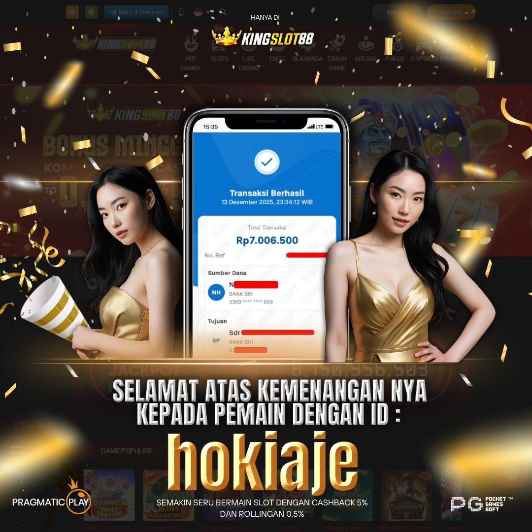 SELAMAT ATAS KEMENANGANNYA UNTUK ID :hokiaje